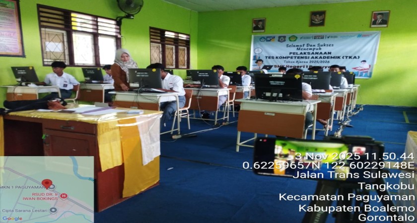 Sukses Hari Pertama: Siswa Kelas XII SMKN 1 Paguyaman Laksanakan Ujian Tes Kemampuan Akademik (TKA)